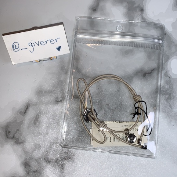 NWT MMJ Oyster Grey & Silver Bolt Corded Friendship Bracelet - Picture 6 of 9